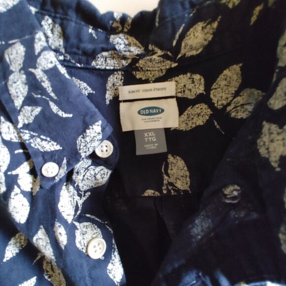 Old Navy Men's XXL Slim fit Short sleeve button down shirt - Picture 3 of 3